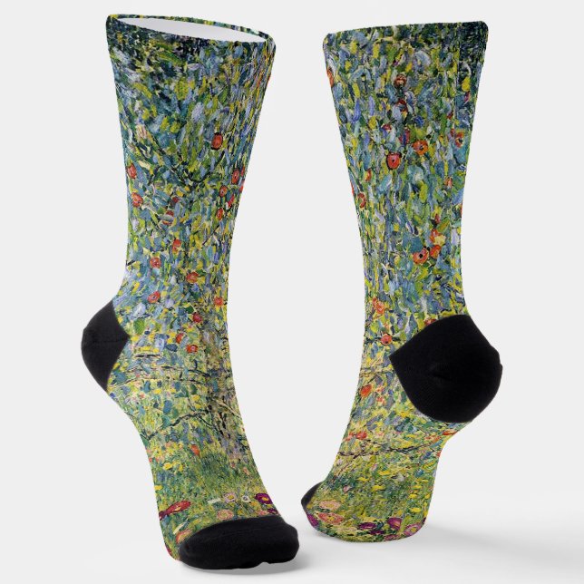 Apple Tree von Gustav Klimt, Vintager Jugendstil Socken (Gewinkelt)