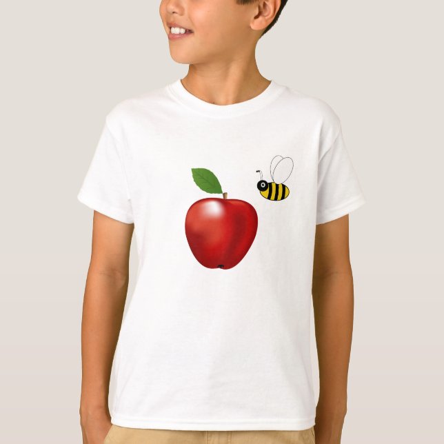 Apple und Honig-Biene T-Shirt (Vorderseite)