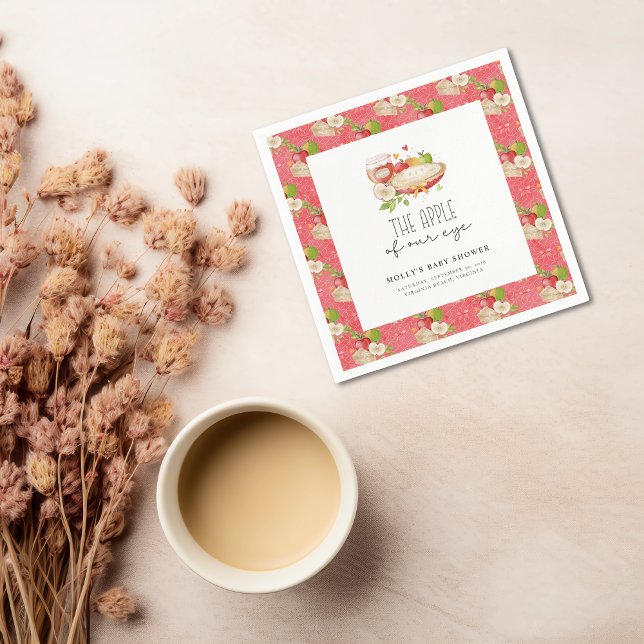 Apple Unser Baby Duschpapier Napkins Serviette (Apple of our Eye Baby Shower Cocktail Napkins
)