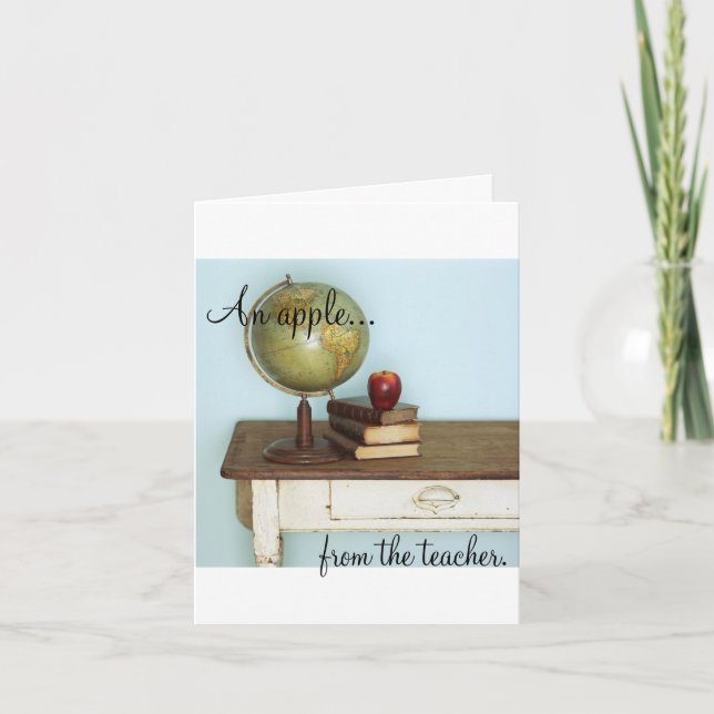 Apple vom Lehrer Dankeskarte (Vorderseite)