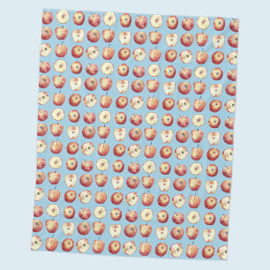 Apple Watercolor Fleecedecke