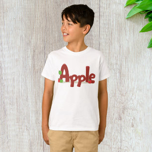 Apple Word Art mit Roten und Grünen Äpfeln T-Shirt