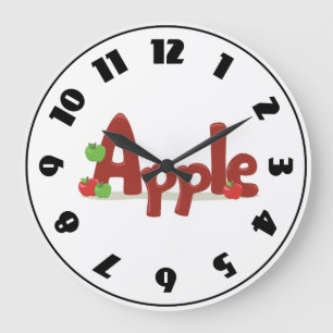 Apple Word Clock Große Wanduhr