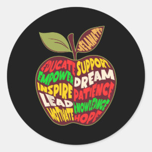 Apple Word Cloud African American Black History Th Runder Aufkleber