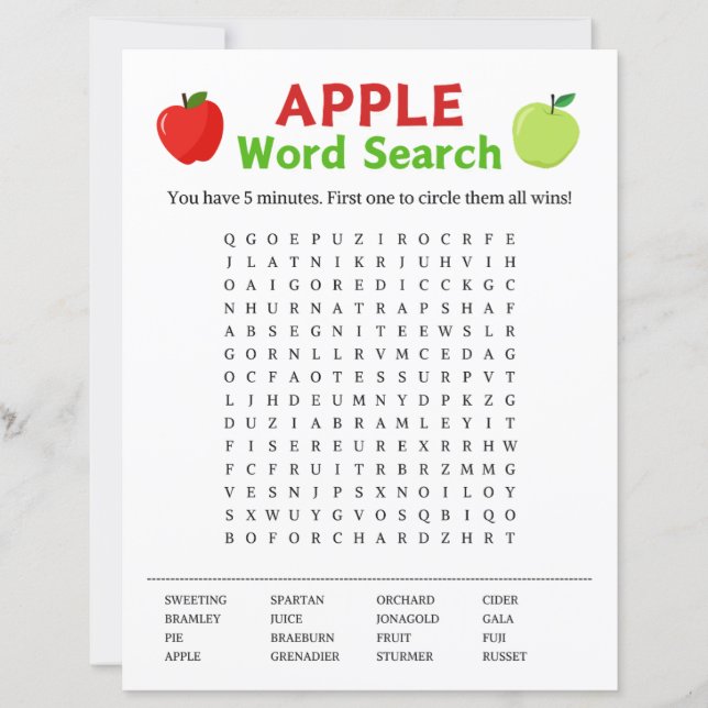 Apple Word Search Game (Vorderseite)