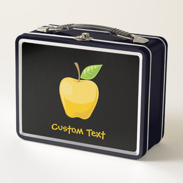 Apple Yellow Metal Lunch Box (Vorderseite)