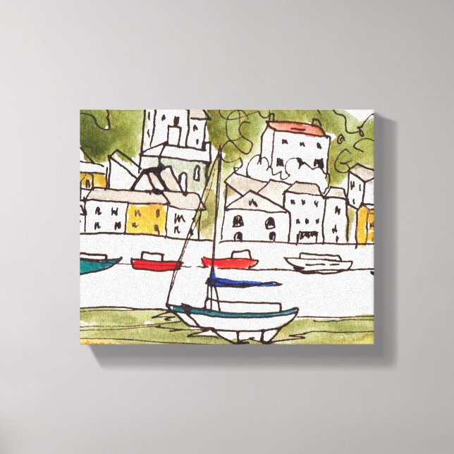 Appledore, Devon.Print auf Leinwand (Vorderseite)