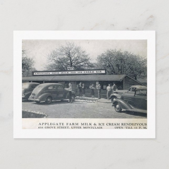 Applegate Farms Ice Cream, Montclair NJ Vintag Postkarte (Vorderseite)
