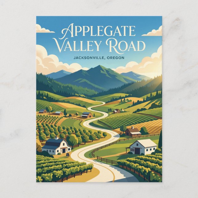 Applegate Valley Road USA Postkarte (Vorderseite)