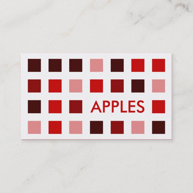 APPLES (Mod-Quadrate) Visitenkarte (Vorderseite)