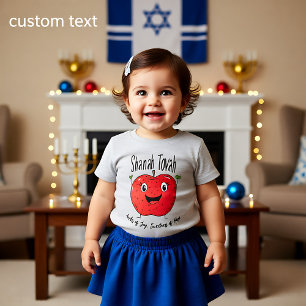🍎 Apples of Joy, Rosh Hashanah mit benutzerdefini Baby T-shirt