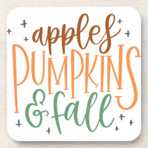 APPLES PUMPKINS UND FALL GETRÄNKEUNTERSETZER