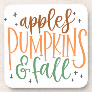 APPLES PUMPKINS UND FALL GETRÄNKEUNTERSETZER
