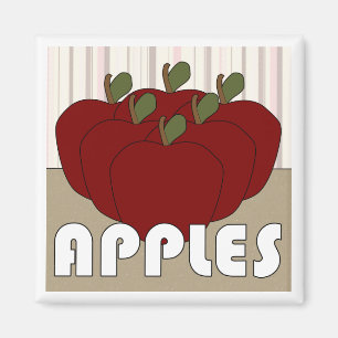 Apples Serie 3 Quadratischer Magnet