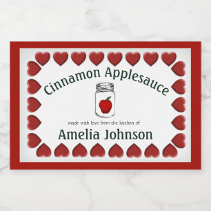 Applesauce aus Liebe Produktbezeichnung 3"x2" Lebensmitteletikett