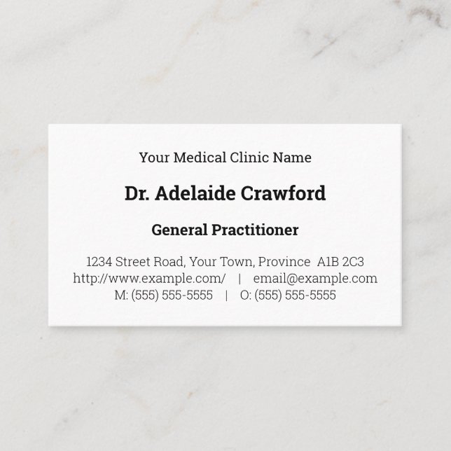 Applet, Schlichte Visitenkarte (Vorderseite)