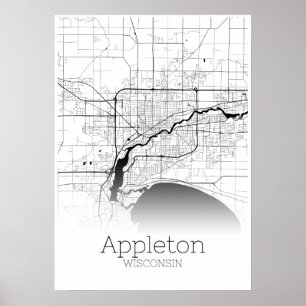 Appleton Karte - Wisconsin - City Map Poster