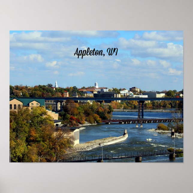 Appleton, Landschaftsbild Wisconsin Poster (Vorne)