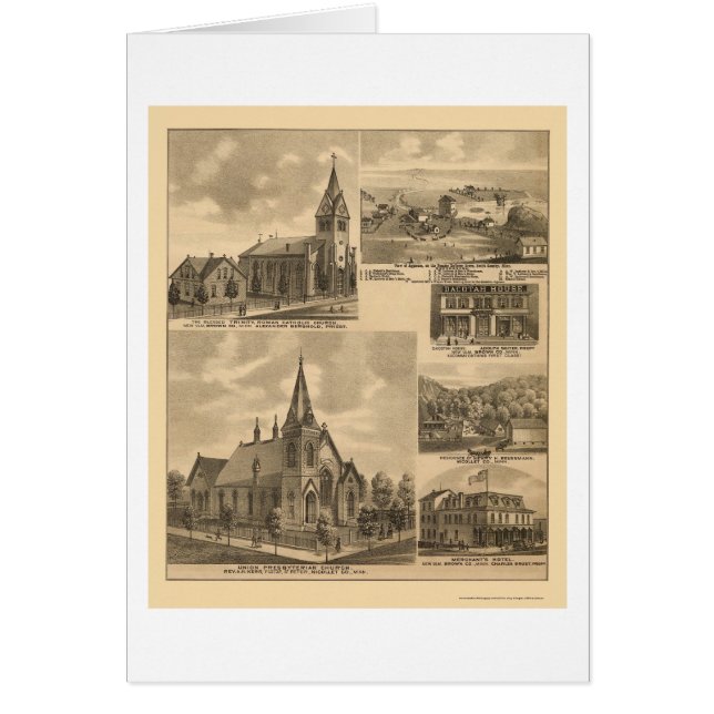 Appleton, panoramische Karte Mangans - 1874 (Vorne)