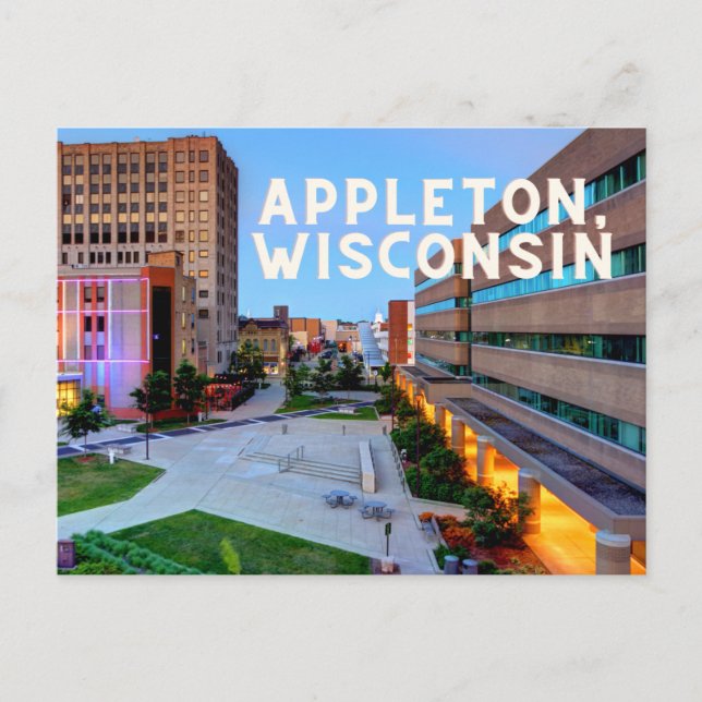 Appleton, Wisconsin Postkarte (Vorderseite)