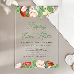 Appley Ever After Apfel-Brautjungfernparty Acryleinladungen