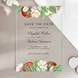 Appley Ever After Apple Wedding Save the Date Acryleinladungen