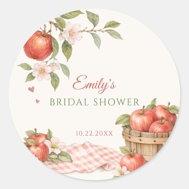 Appley EVER AFTER Brautparty  Runder Aufkleber (Vorderseite)