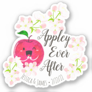 Appley Ever After - Punny Garden Aufkleber