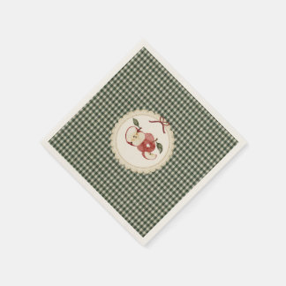 Appley Ever After vintage Gingham Serviette