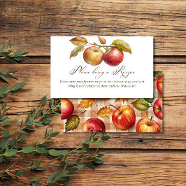 Appley immer nach Apfelfall Brautparty Rezept Begleitkarte