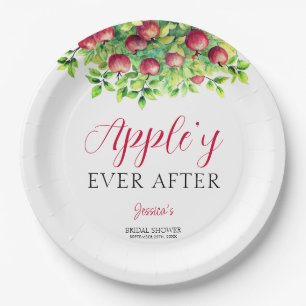 Appley je nach Apple Fall Brautparty Pappteller