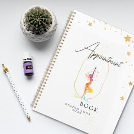 Appointment Book Beauty Yoga Spa Salon Gold Stars Planer