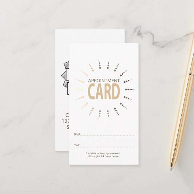 appointment rainbowBurst Terminkarte (Vorderseite/Rückseite Beispiel)