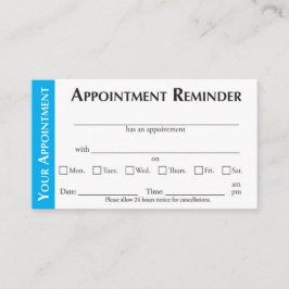 Appointment Reminder Cards - Light Blue Telefonnummerkarte