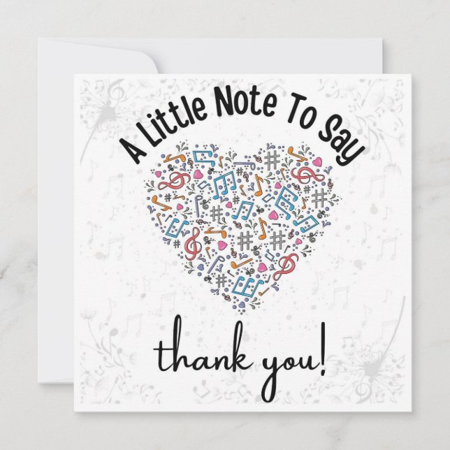 Appreciator Card für benutzerdefinierte Musiklehre (Vorderseite)