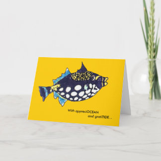AppreciOCEAN GratiTIDE Cartoon Fisch Dank Karte