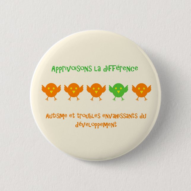Apprivoisons La différence rond2 - macaron Button (Vorderseite)
