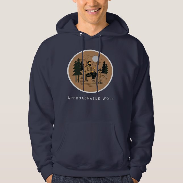  ApproachableWolf ( Blue ) Hoodie by JH Thornton (Vorderseite)