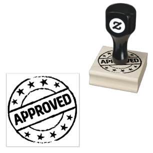 APPROVED Logo Holzgriff Coastal Ink Adds Soft Gummistempel