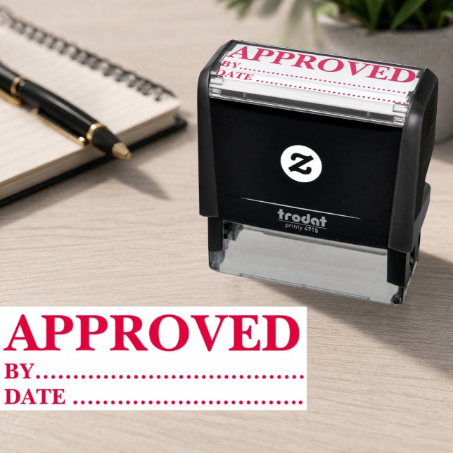 Approved w/by Date Line Self-Inking Office Rubber  Permastempel (Von Creator hochgeladen)
