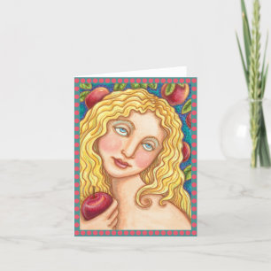 APPY AND EVE BIBLICAL FOLCAL ART NOTE CARD Blank Karte
