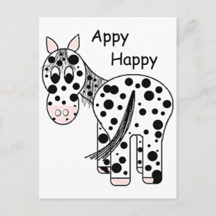 Appy Happy - Leopard Appaloosa Postkarte