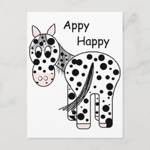 Appy Happy - Leopard Appaloosa Postkarte