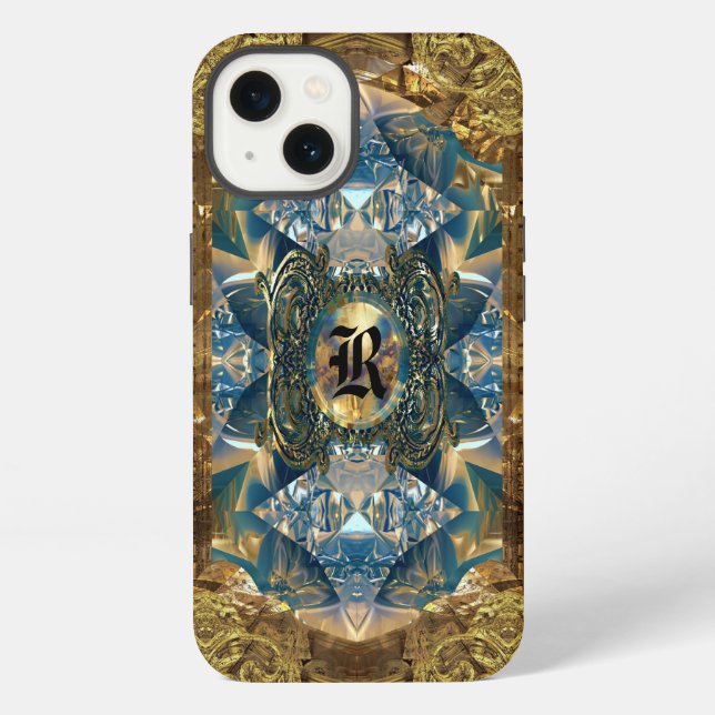 Aprallet Baxter viktorianisches Monogramm  iPhone Hülle (Rückseite)