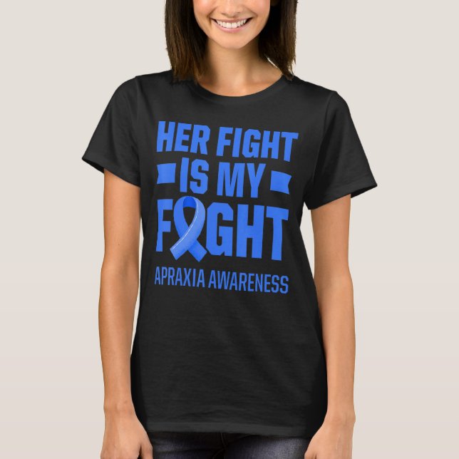 Apraxia Awareness Survivor Fight Warrior T-Shirt (Vorderseite)