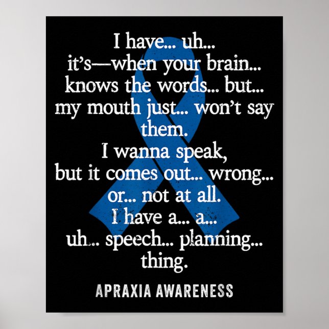 Apraxie-Bewusstsein Apraxie-Krieger Poster (Vorne)