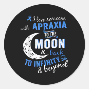 Apraxie Shirt zur Bewusstseinsbildung - Apraxie T  Runder Aufkleber