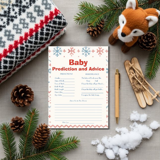 Après Bébé Baby Predictions & Advice Card Einladung (Après Bébé Baby Predictions & Advice Card)