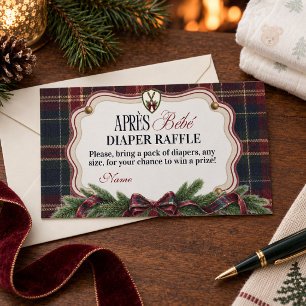 Après Bébé Preppy Ski Weihnachten Baby Shower Wind Begleitkarte