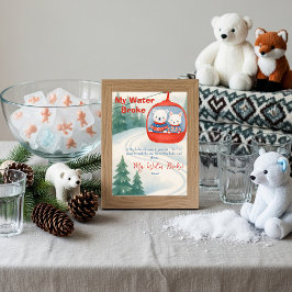 Après Bébé ski Baby My Water Broke Game sign Einladung